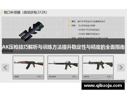 AK压枪技巧解析与训练方法提升稳定性与精度的全面指南